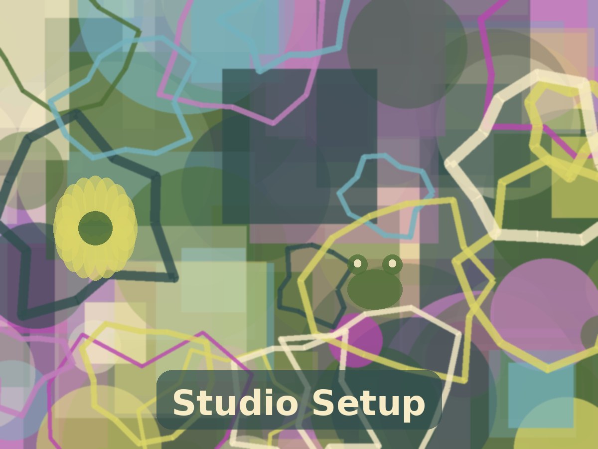 Colorful studio setup