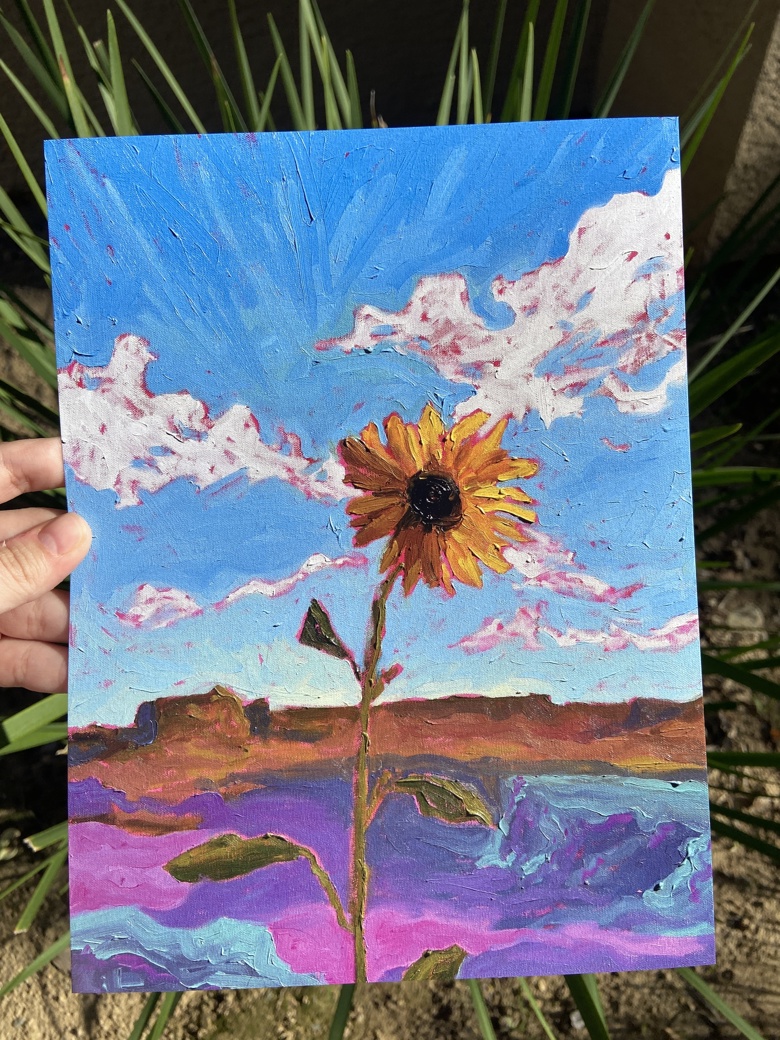 Sunflower self portrait